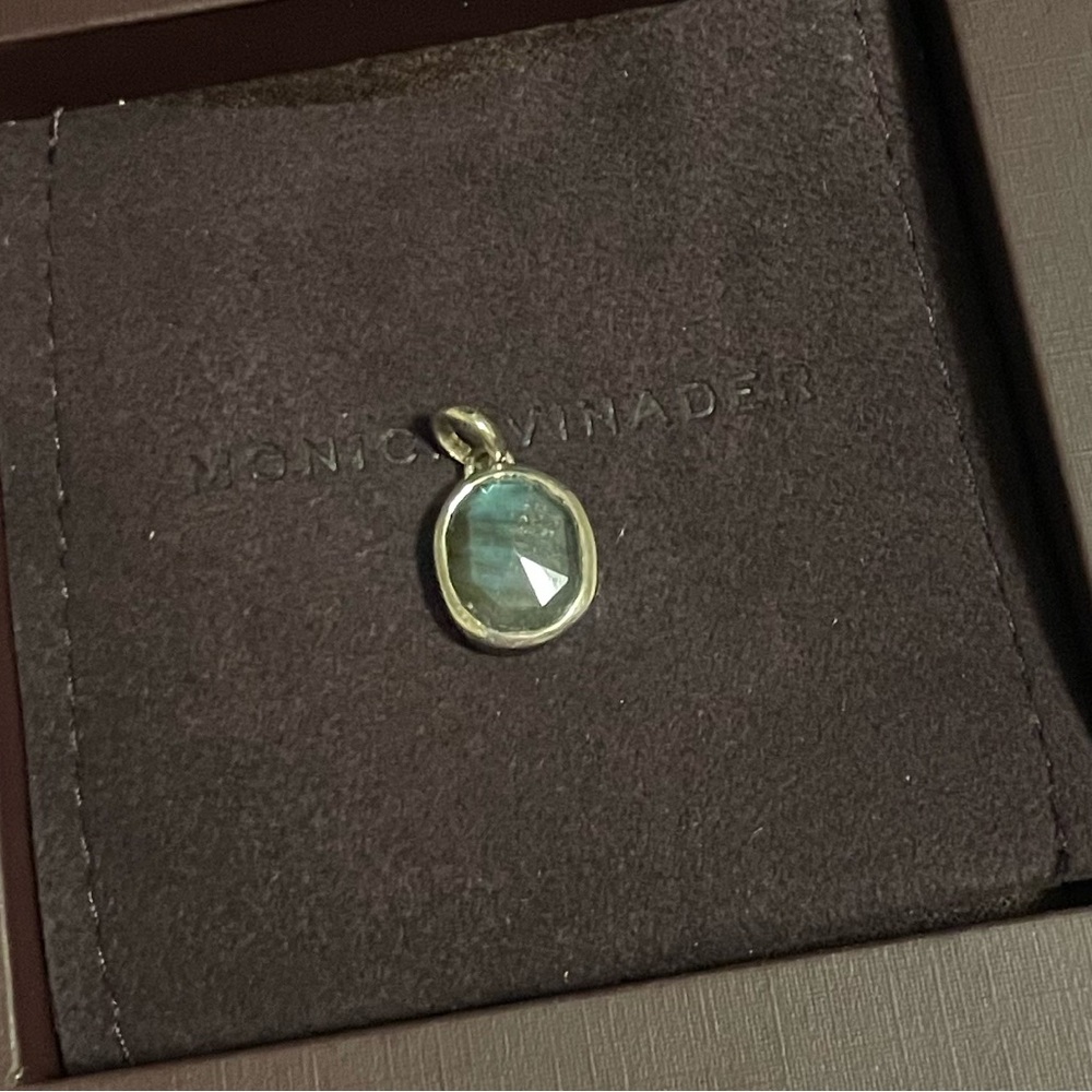 Monica Vinader labradorite bezel pendant
